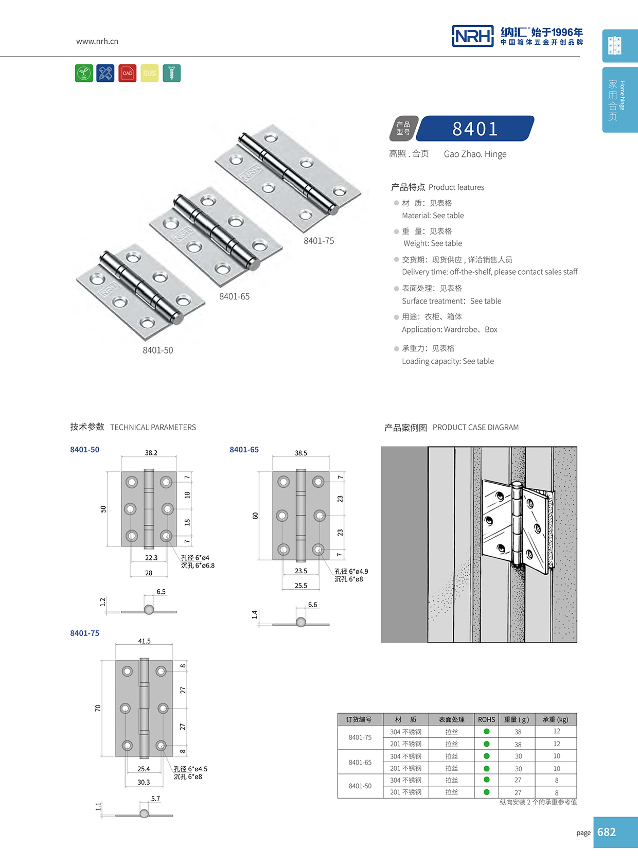 草莓污视频/NRH 房門草莓污视频在线观看 8401-65-SUS201-Z